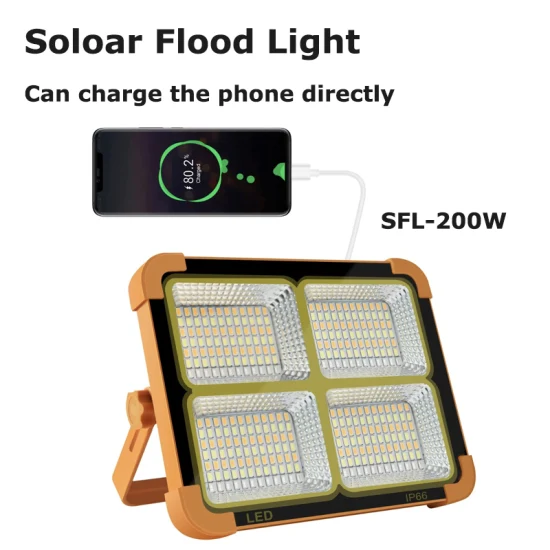 Luz de trabalho solar recarregável para atividades de emergência internas ou externas