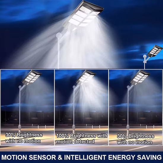 China Fabricante Solar Alumínio 2000/1000/800/600/500 W/400/300/200/100 W LED Sensor IP66 Street Outdoor All in One Camera ABS COB Wall Flood Garden Road Light